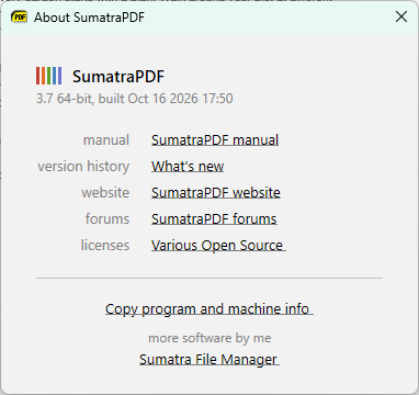 The redesigned About window