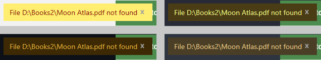 A &ldquo;file not found&rdquo; warning in the Light, Dracula, GitHub Dark and Nord themes