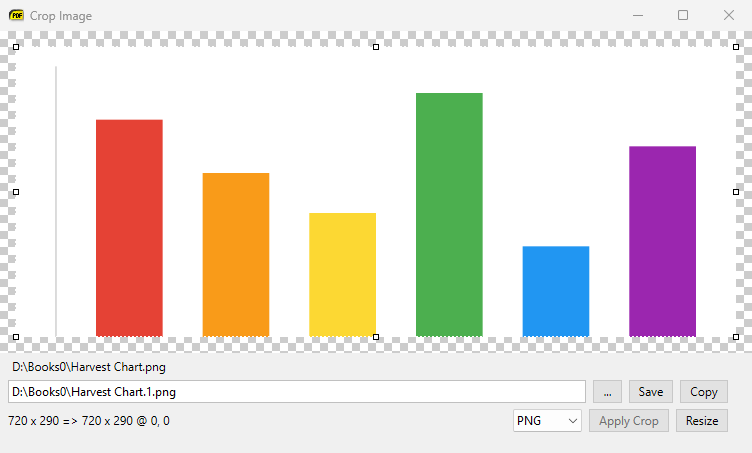 Image editor with the new Copy button