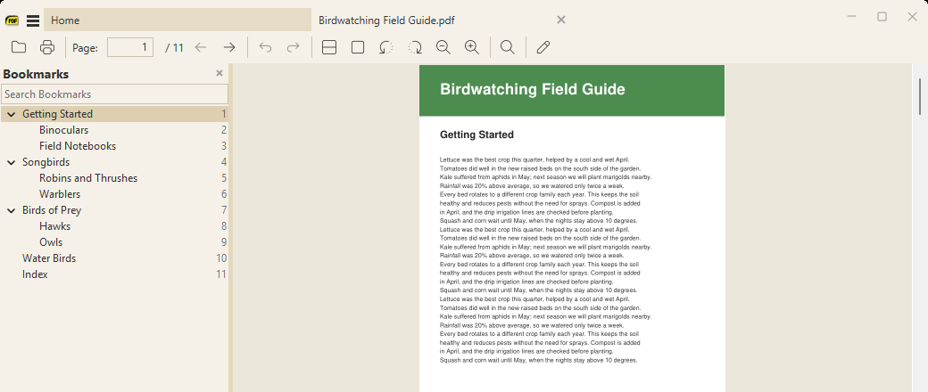 SumatraPDF in the Light Warm theme