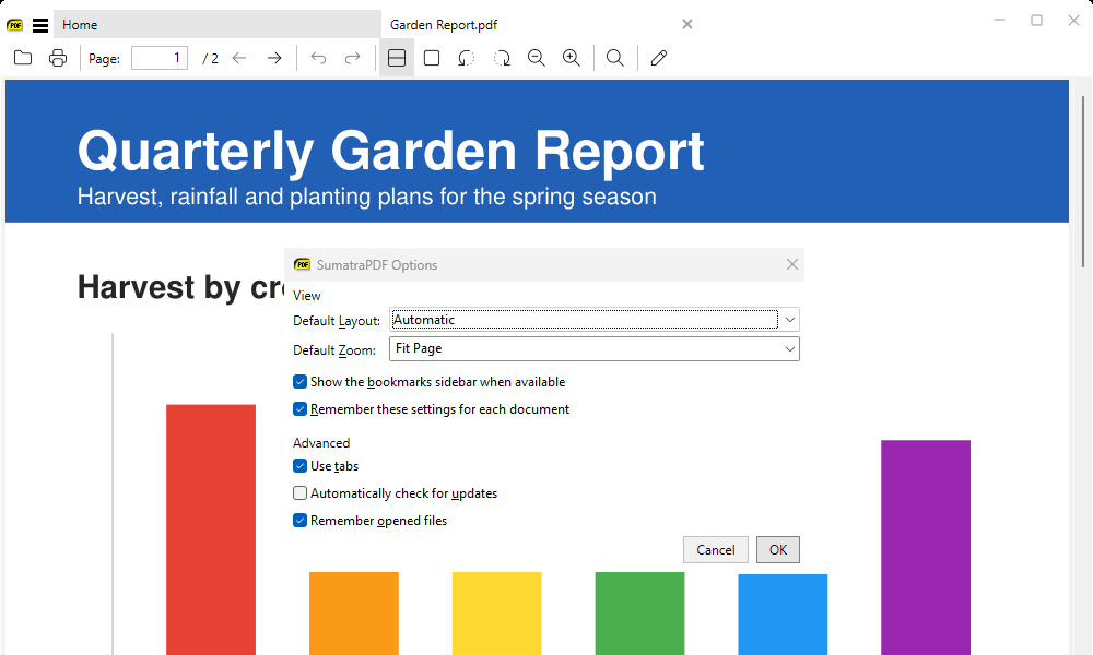 The Settings window open over a document