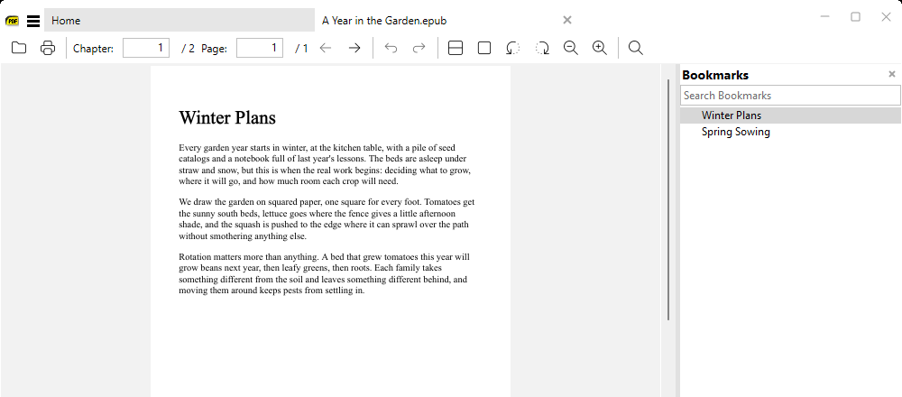 The Bookmarks sidebar on the right side of the window