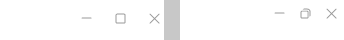 Minimize, maximize and close buttons, and the restore button of a maximized window