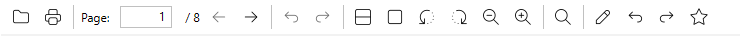 Toolbar with three custom buttons with SVG icons at the end: Back, Forward and Favorites