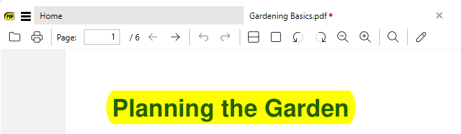 A highlighted title and the unsaved changes dot on the tab