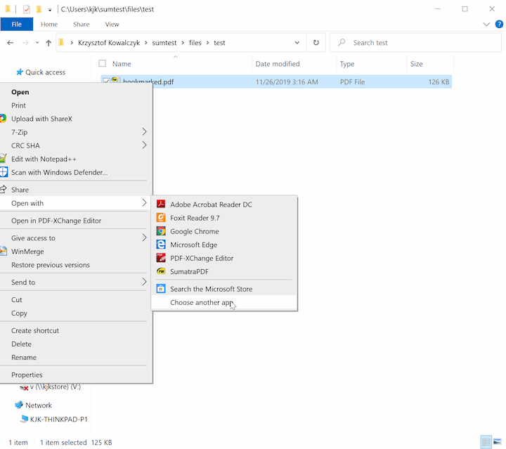 Explorer Menu Open With