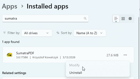 Uninstall